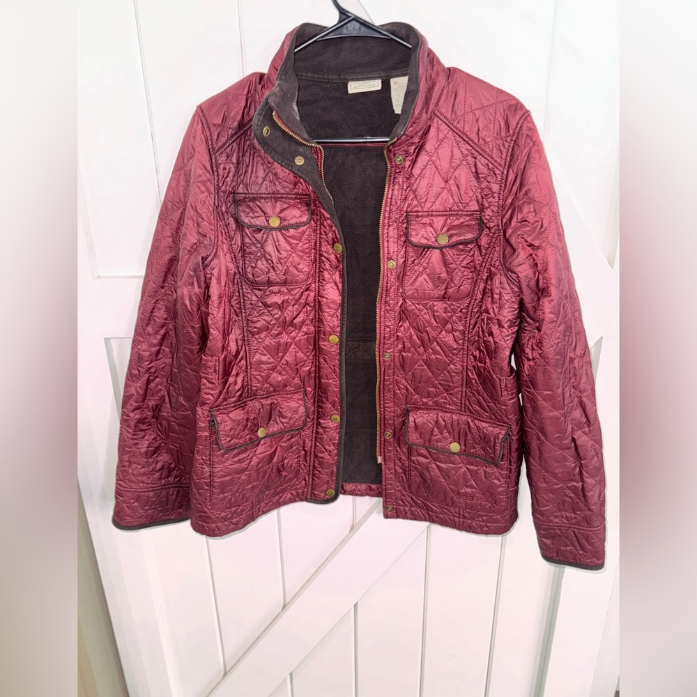 L. L. BEAN WOMEN'S THINSULATE QUILTED‎ RIDING JACKET COAT. SIZE SMALL